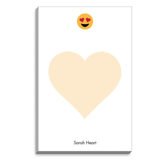 Emoji Heart Eyes Single Heart  Notepads